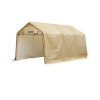 Abri Voiture Portable en Acier de Haute Qualité, Tentes de Fête D'Église Double Couche, Parois Latérales en Tissu PE, Vente en Gros pour Garage Automobile