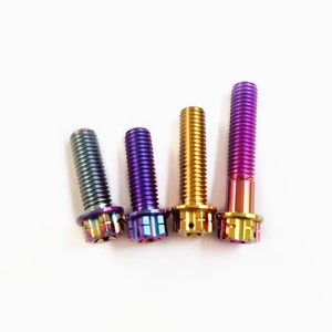 สลักเกลียวหกเหลี่ยมไทเทเนียมสี ขนาด M8 UNF 20 มม. สำหรับตกแต่งรถจักรยานยนต์ - Product Image 1