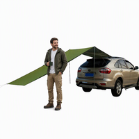 Auvent de voiture portable camouflage anti-UV 3 tailles avec mât en fer, tente de protection solaire, voile d'ombrage, abri de pluie pour SUV, trois saisons