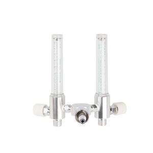 Débitmètres à oxygène à <span class=keywords><strong>double</strong></span> tube mural à bas prix, régulateur d'oxygène médical avec humidificateur - Product Image 2