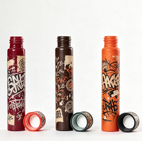 Tubes en verre avec logo personnalisé, avec bouchon à vis CRC anti-enfants, flacons en verre transparents pour l'emballage de fleurs séchées, flacon de stockage vide