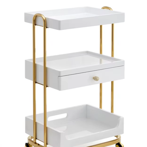 Carrito de Salón de Belleza Multifuncional Moderno y Removible con 4 Ruedas para Peluquería, Manicura, Baño, de Luxmars - Product Image 1