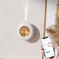 Diffuseur de parfum ultrasonique automatique 120 ml, alimenté par USB, sans eau, en plastique, avec éclairage LED, mural, élimination des odeurs, purificateur d'air