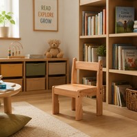 Chaise pour enfants en bois de hêtre Chuangjin, hauteur d'assise 26 cm, style Montessori, pour maternelle et garderie, vente en gros, fabricant