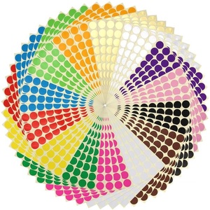 Nhiều Màu <span class=keywords><strong>3</strong></span>/4 Inch Đường Kính Vòng Tròn Oem Mạnh Dính Vòng Dot Nhãn Dán - Product Image 4