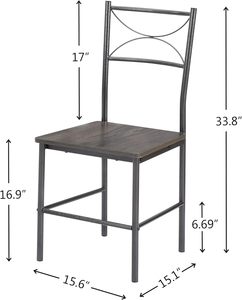 <span class=keywords><strong>3</strong></span> mảnh nhỏ vuông nhà bếp bàn ăn thiết lập với 2 ghế phòng ăn thiết lập không gian tiết kiệm cho phòng ăn căn hộ - Product Image 3