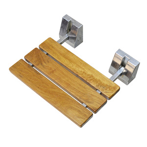 Coussin de bain en forme de cœur, tabouret pliant en bois massif, siège de douche pour salle de bain, 400mm x 340mm, pour une utilisation sûre des personnes âgées - Product Image 1