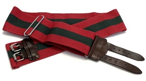 Cinturón estable <span class=keywords><strong>de</strong></span> cuero <span class=keywords><strong>de</strong></span> búhos y hebilla <span class=keywords><strong>de</strong></span> hierro, Color rojo, verde y rojo, <span class=keywords><strong>de</strong></span> buena calidad, para el mercado <span class=keywords><strong>de</strong></span> Fiyi, 8cm - Product Image 3