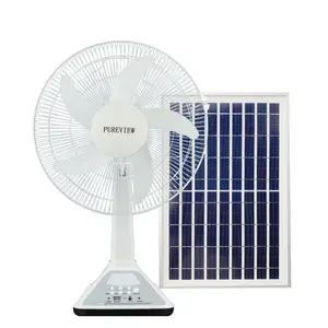 Có thể sạc lại fan với panel năng lượng mặt trời năng lượng mặt trời Quạt điện với pin