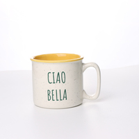 Tasses océaniques à café modernes personnalisées au meilleur prix avec couleur violette et mots chaleureux/motif de sceau