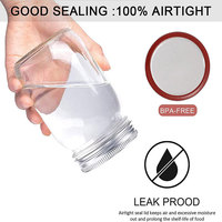 Bocaux Mason en verre transparent à large ouverture de 8 oz, 16 oz, 32 oz, personnalisables, directement de l'usine, avec couvercle, pour la mise en conserve, le miel, la confiture, les cornichons et le stockage alimentaire