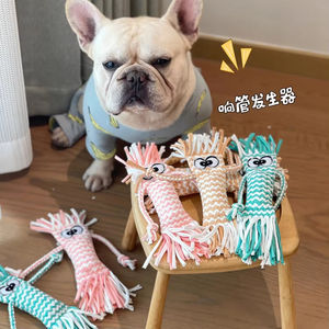 Jouets interactifs sonores en gros, jouets anti-morsure pour chiens et chats en corde de coton tressée, jouets d'entraînement sonores couineurs - Product Image 3