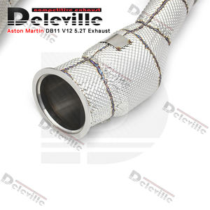 성능 다운 프론트 파이프 애스턴 마틴 DB11/DBS/밴티지 V12 5.2T 2017-2024 히트 실드 케이트 다운 파이프 SUS304 프론트 파이프 - Product Image 2