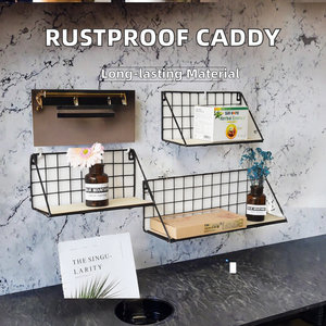 Large Capacity Rustproof Adhesive <b>Shower</b> Caddy Stainless Steel Wall <b>Storage</b> Bath Organizers Home Decor Metal No Drilling - Product Image 2