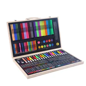 JWXJT180 Piece Deluxe Painting Drawing Kit Art Set With Oil Pastels Crayons Colored Pencils Acrylic Paint