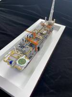 Maquette de navire de travail offshore sur mesure pour exposition commerciale