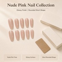 K792 Kaixin – Faux ongles ovales longs, rose nude, translucides, brillants, à couverture complète, réutilisables, vente en gros