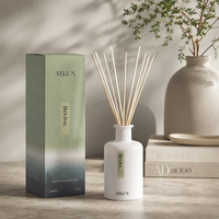 Diffuseur de parfum en rotin AIKUN, senteur naturelle, emballage personnalisé, vente directe usine, idéal pour cadeaux saisonniers et entreprises
