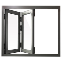 Promotionnel Foshan personnalisation W50 verre teinté aluminium Double vitrage pare-balles porte et fenêtres de sécurité fixes