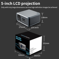 Projecteur numérique intelligent compatible ATSC, 1000 lumens ANSI, WIFI, 4K, 1080p Full HD, projecteurs de télévision intelligents