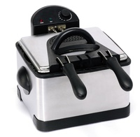 Friteuse électrique en acier inoxydable 6L pour poulet, 2000W, homologation ETL