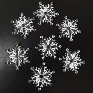 Pendentif flocon de neige en acrylique <span class=keywords><strong>transparent</strong></span>, décoration de sapin de Noël, arrangement de scène de mariage, flocon de neige - Product Image 3