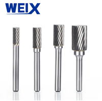Fraise en carbure de tungstène de haute précision, cylindrique, formes A, B, G, F, L, avec queue de 1/2'' pour l'ébavurage