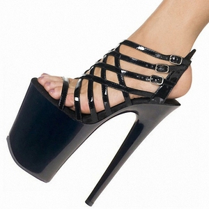 Elegante tacco sottile <span class=keywords><strong>argento</strong></span> 20cm Super plateau Pole Dance spogliarellista estiva esotica ballerina moda <span class=keywords><strong>tacchi</strong></span> alti donna sandali grandi - Product Image 1