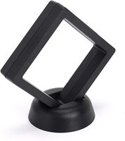 Aigao PE-Folien-Schwebedisplay-Box, Kunststoff-Schmuckaufbewahrungsbox mit transparentem Fenster, 3D-Schwebrahmen für Ringpräsentation