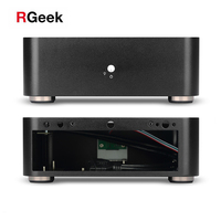 RGeek OEM personalizado aluminio Mini PC caso L65 aluminio casos Mini ITX placa base chasis PC caso ordenador de escritorio