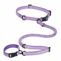 Laisse pour chien mains libres avec ceinture réfléchissante, amortisseur de chocs, pour la marche en extérieur, fournisseur en gros OEM ODM