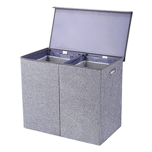 Giỏ Đựng Đồ Giặt Có Thể Gập Lại Với 4 Giá Đỡ Có Thể Tháo Rời, Lớp Lót Chống Thấm Dày, Giỏ Đựng Đồ Giặt Hình Vuông Lớn Cho Phòng Tắm, - Product Image 1