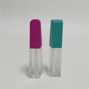 Tubes de rouge à lèvres <span class=keywords><strong>rose</strong></span> en forme d'éventail, pièces, emballage personnalisé de brillant à lèvres liquide - Product Image 5