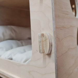 Xwood บ้านไม้สำหรับแมวในร่มขนาดใหญ่พร้อมระเบียงหอเล่นที่ซ่อนของ CH12แบบถอดออกได้ - Product Image 1