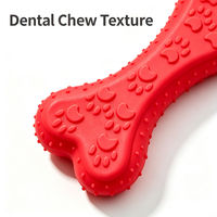 YMH Nouveauté Jouet à mâcher en TPR en forme d'os multicolore mignon pour chien, pour le nettoyage des dents et des molaires, jeu interactif