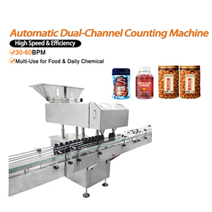 Máquina Contadora Automática de Doble Canal 30-60 <span class=keywords><strong>BPM</strong></span> para Tabletas, Cápsulas y Píldoras - Product Image 1