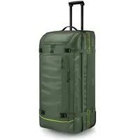 Échantillon gratuit sac de sport à roulettes, 100L hydrofuge grand bagage de voyage à roulettes avec rouleaux, vert olive