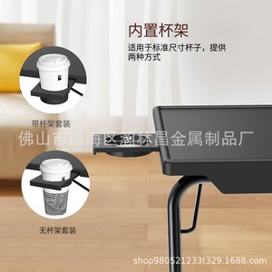 Mesa auxiliar ajustable Hanlinchang, plegable, rectangular, 6 alturas, multiusos, para sofá y cama - Product Image 3