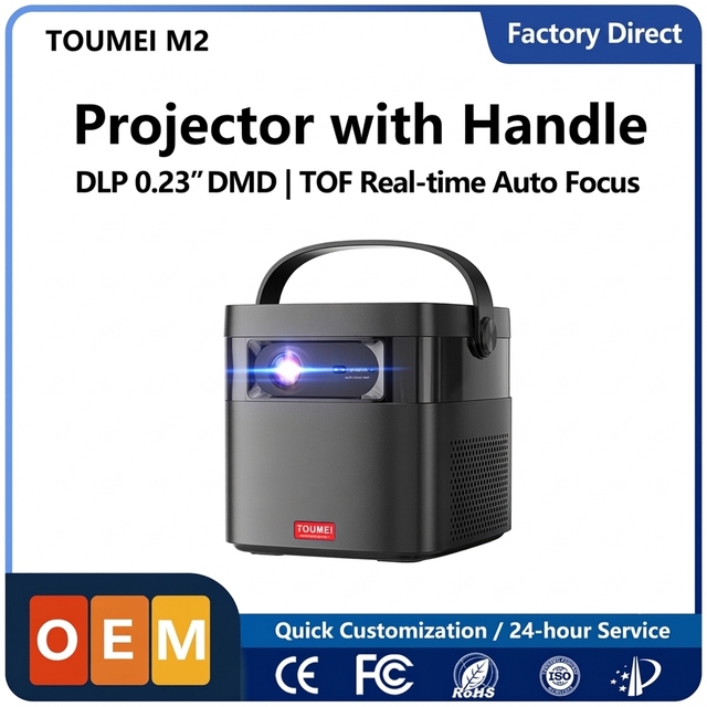 Wholesale Smart Projector Supplier WiFi TOF Autofocus Built-in Battery Portable Projector for Bedroom,Factory Price