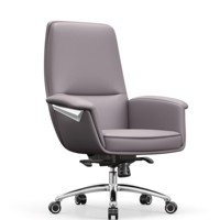 Chaise de bureau pivotante ergonomique en cuir véritable, réglable en hauteur, design professionnel moderne et confortable pour villa