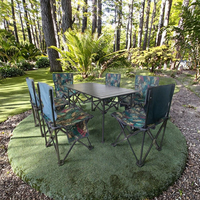 Ensemble table et chaises pliantes en aluminium léger pour l'extérieur, idéal pour le camping, les pique-niques, les dîners et les fêtes – Vente en gros usine