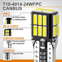 JIACHI fabrika yüksek güç 12v Canbus T10 Led ampuller 2825 194 168 Auto oto araba aksesuarları için işık İç lamba 4014 çip 24smd