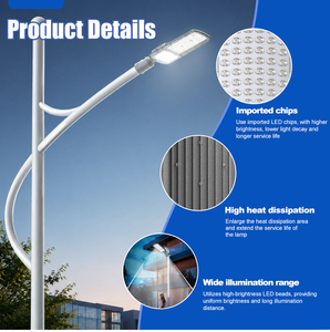 Luces LED de Calle para Iluminación Urbana Exterior, 50W 100W 150W 200W, Grises, IP65, Brillo Estable, Personalizables al por Mayor - Product Image 1