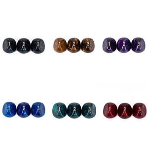 Dés en acrylique personnalisés à 3 faces avec logo personnalisé en 6 couleurs pour les jeux Donjons <span class=keywords><strong>et</strong></span> Dragons - Product Image 6
