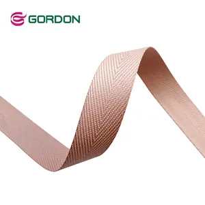 Gordon Ribbons Factory Vintage Herringbone Ruban 2,5 cm Cinta de poliéster acanalada de alta densidad para envolver regalos