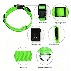 Electronic <b>Pet</b> LED Dog <b>Collar</b> Adjustable Flash Recharge <b>Pet</b> <b>Collars</b> Reflective LED <b>Collars</b> for Dogs Night Anti-Lost Dog Products - Product Image 4
