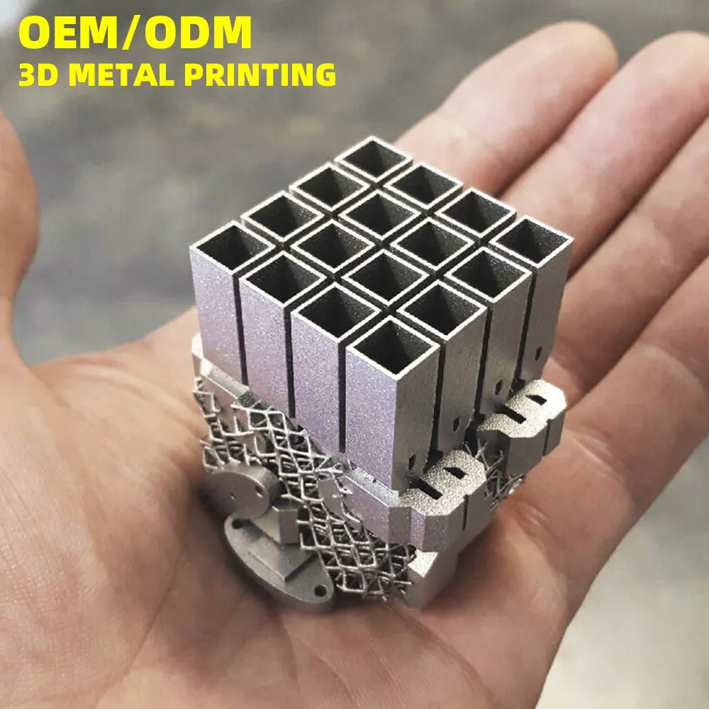 Oem Custom Mjf Sls Slm Metalen 3d Printing Service Aluminium Titanium Laser Smelten 3d Snelle Prototyping