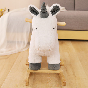 Chaise à bascule en bois pour enfants, Animal en peluche, 11 cm, cheval, jouet, pour garçons et filles - Product Image 2