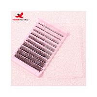 Kit de cils DIY GZ RTS en vrac, nouvelle conception, fibres synthétiques noires, cils individuels en segments naturels, faits à la main