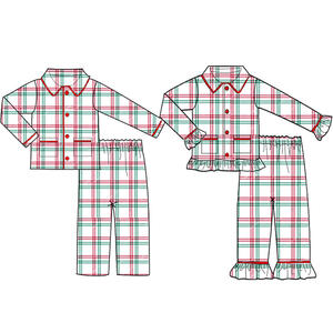 Family <b>Christmas</b> Pajamas Cotton Lounge Set Plaid <b>Kids</b> <b>Pjs</b> Winter Children Girls Pajama Sets - Product Image 4